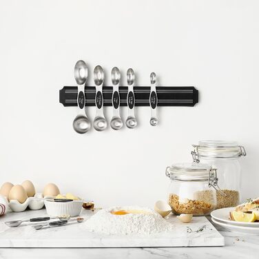 Набір магнітних мірних ложок Spring Chef, нержавіюча сталь, двосторонні, для спецій, срібний