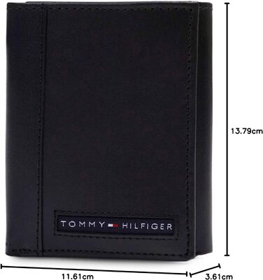 Чоловічий гаманець Tommy Hilfiger чорного кольору, без RFID захистом