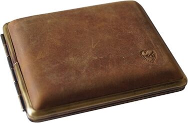 GERMANUS Cigarette Case, Made in Germany, Wildes Rind (Wild Bull), brown, 85 mm