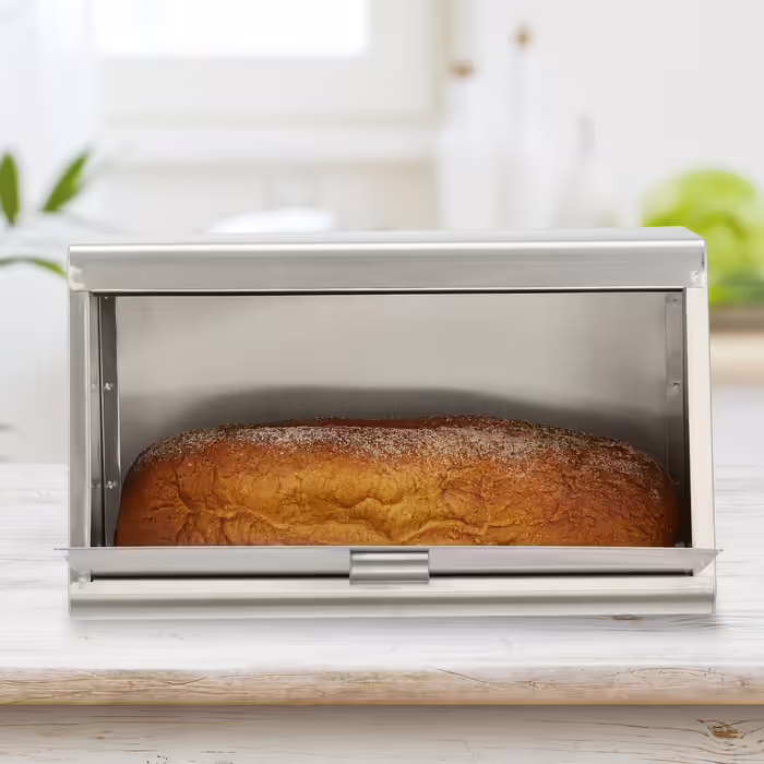 Relaxdays Stainless Steel Bread Box