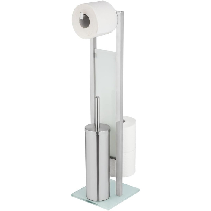 Набір для туалету WENKO Rivalta: настінний, з матової сталі, скло, чорний