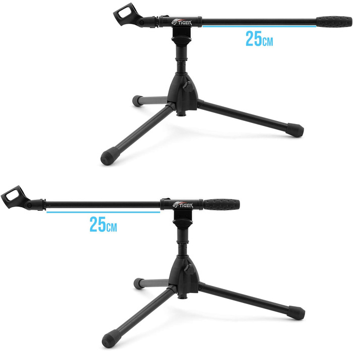 Стійка для мікрофона TIGER MCA49-BK для бас-бочки та гітарного комба - низька підставка, тринога