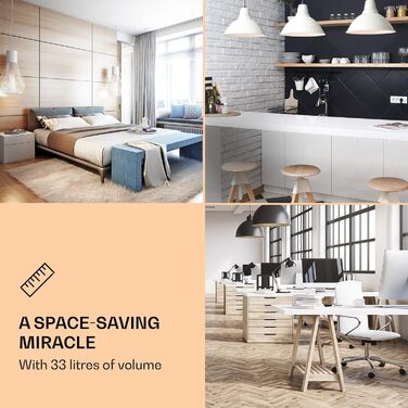 Міні-холодильник Klarstein з скляними дверцятами, 33 л, срібний, для кімнати, тихий, з регульованими полицями