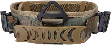 Тактичний нашийник для собак з контролем, 7 см, з двома пряжками, для великих собак (відбиваючий, чорний)