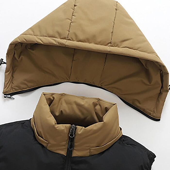 Чоловіча пухова жилетка з капюшоном, тепла безрукавка для зими, туризму та повсякденного носіння, 4XL