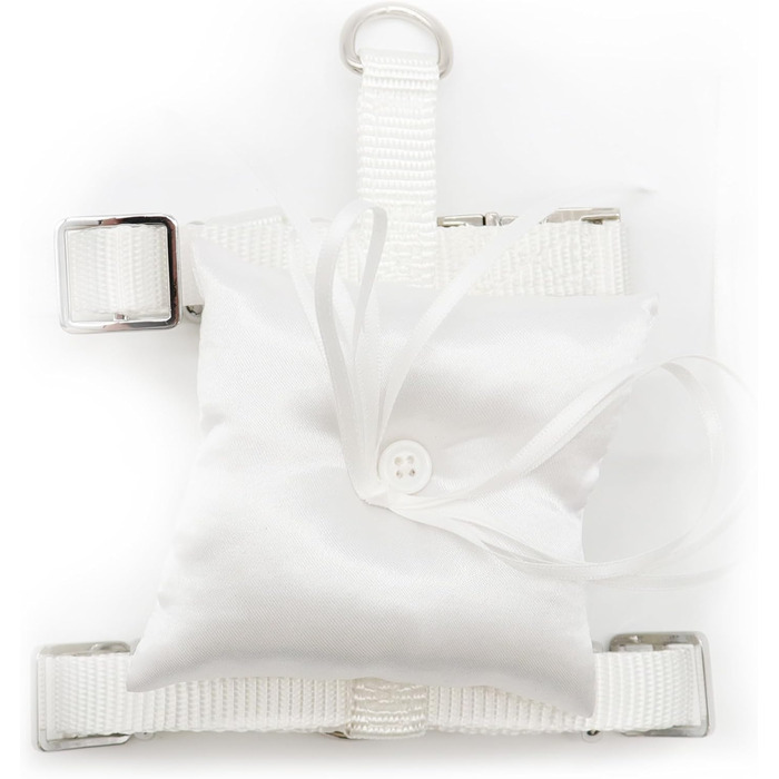 Нашийник для собак Croci Ceremony з кільцем для обручки, H-подібний, регульований, білий, розмір S (38-54 см)