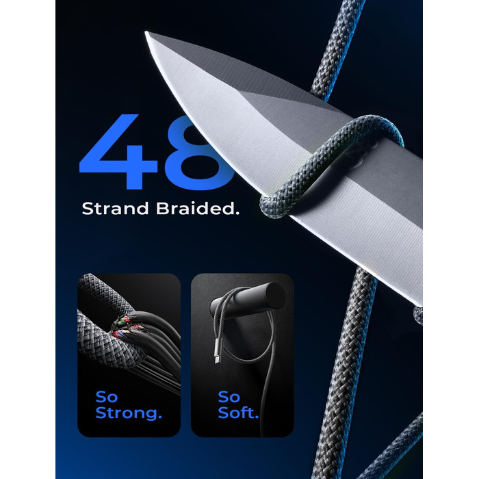 Кабель USB-C на USB-C 1м + 2м, 2 шт. LISEN 240W, для Samsung Galaxy S24 Ultra, MacBook Pro/Air, iPhone 17/16/15 Pro, iPad Pro/Air, чорний