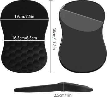 Підставка для зап'ястя Gimars під клавіатуру та мишу з Memory Foam, ергономічна, чорна