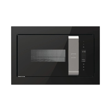 Вбудована мікрохвильова піч Gorenje BM235ORAB, 23 л, з грилем, чорне скло