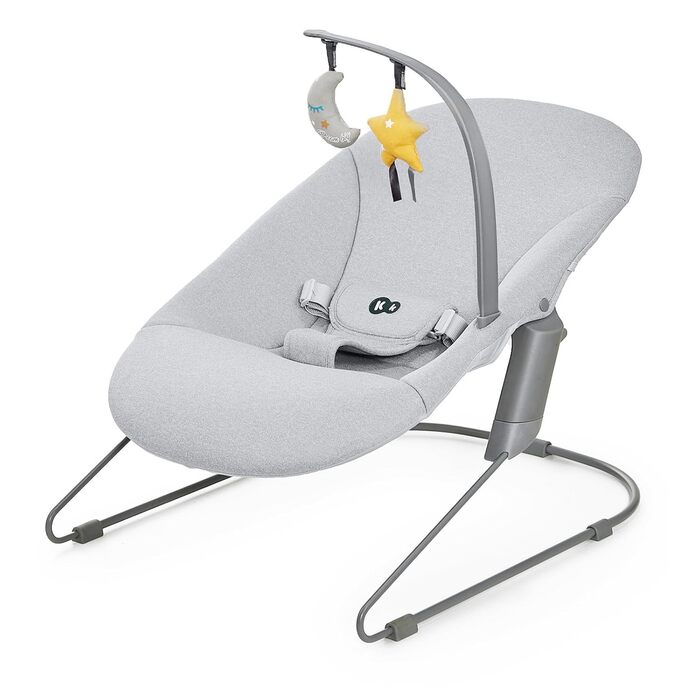Дитяча подушка для стільчика Kinderkraft ENOCK, м'яка, з ременями, легко миється, гіпоалергенна, чорна, для стільчика CALMEE, сірий