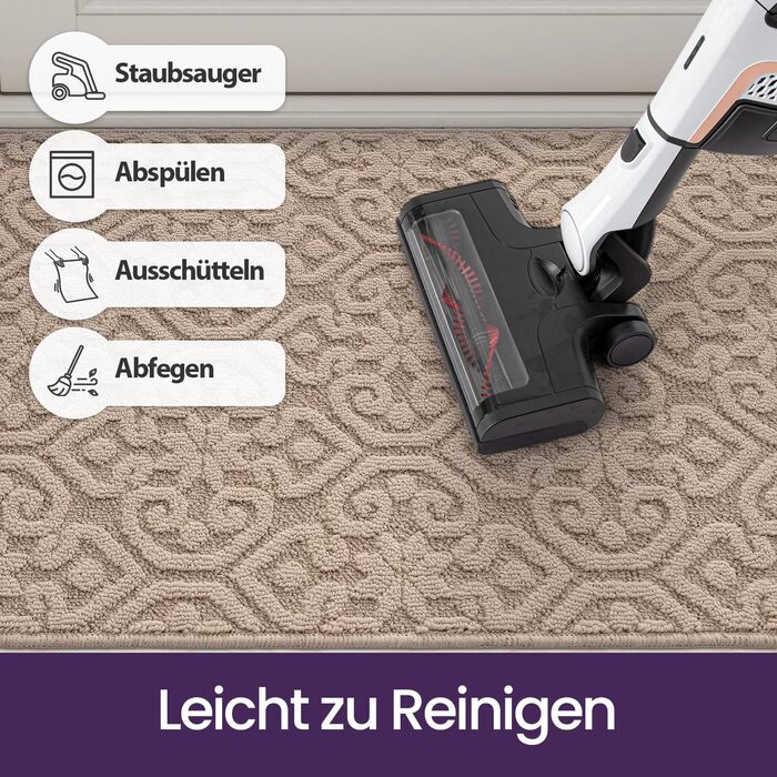 Привітальний килимок DEXI 60x90 см, протиковзаючий та вбираючий килим для входу, передпокою та патіо, бежевий, можна прати