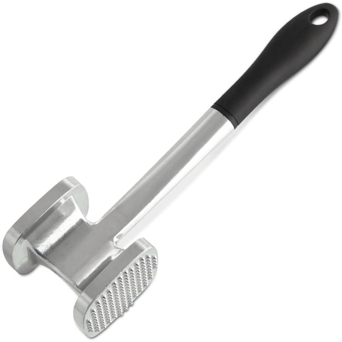 Тістоміс Fackelmann з м'якими ручками – молоток для м'яса з чорної сталі 28 см