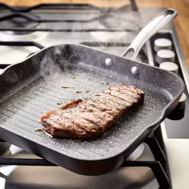 Stellar Rocktanium SP56 - Grill Pan with robust QuanTanium non-stick coating - dishwasher & oven-safe - induction-compatible - 10-year non-stick warranty - 26 cm