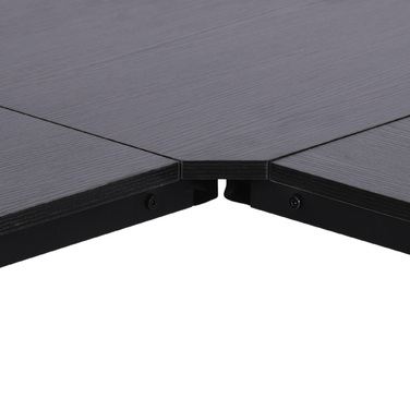 HOMCOM Computer Desk L-Shape Corner Desk 150x150x76cm MDF Black, modern corner desk for office & home office