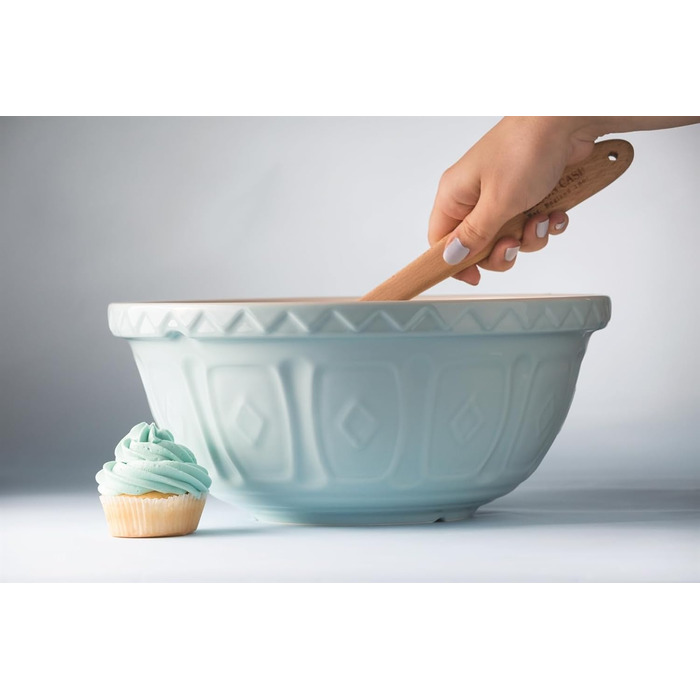 Mason Cash Stoneware Mixing Bowl 26 cm, Light Blue, 2.7 L, Dough Bowl for Bread Dough, Cake Dough or Pizza Dough, made of high-quality, chip-resistant stoneware, large dough bowl