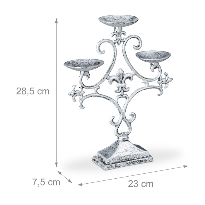 Relaxdays Candlestick з трьома руками