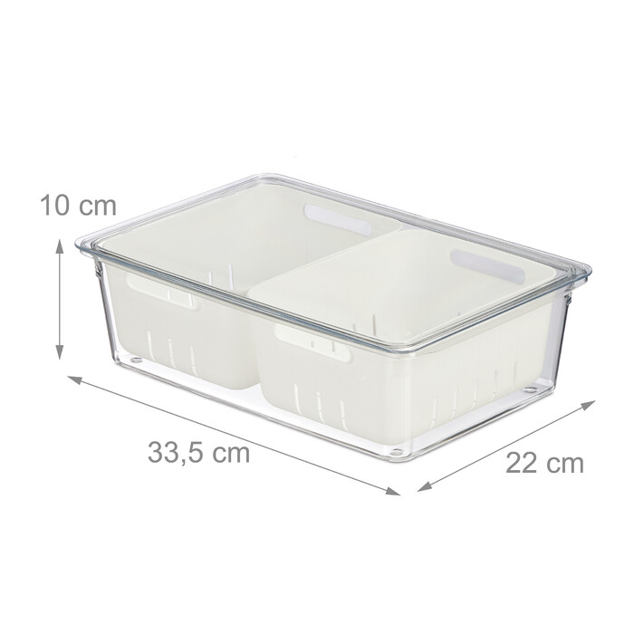 Relaxdays Refrigerator Organizer 3-Piece Set