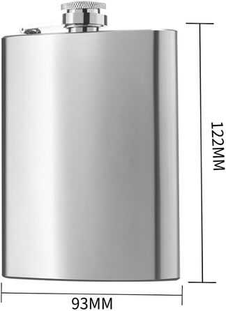 Фляга з воронкою та 4 маленькими чашками Zixrmor 1X304, 8oz (227 мл), з нержавіючої сталі, срібна