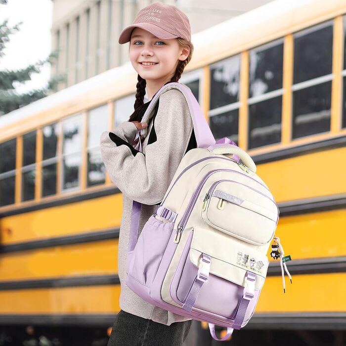 Шкільний рюкзак IvyH для дівчаток та хлопчиків, 15.6