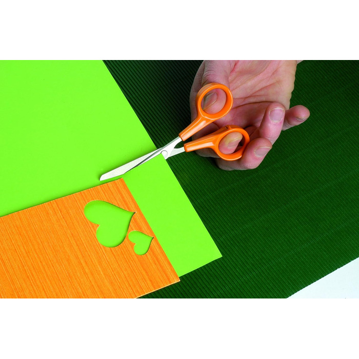 Ножиці Fiskars Classic для хобі, 13 см, для правшів і лівшів, нержавіюча сталь, пластикові ручки, помаранчеві
