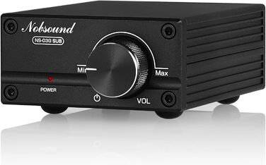 Підсилювач сабвуфера Nobsound 100W, моно, цифровий аудіо підсилювач, міні, чорний, з блоком живлення 19V