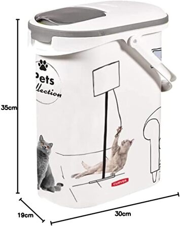 Контейнер для котячого корму Curver Pets Collection – 10 л, білий