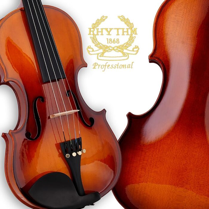 Скрипка 1/2 Rhythm для початківців (набір) з жорстким кейсом, коліумом, підставкою для плеча, смичком та запасними струнами