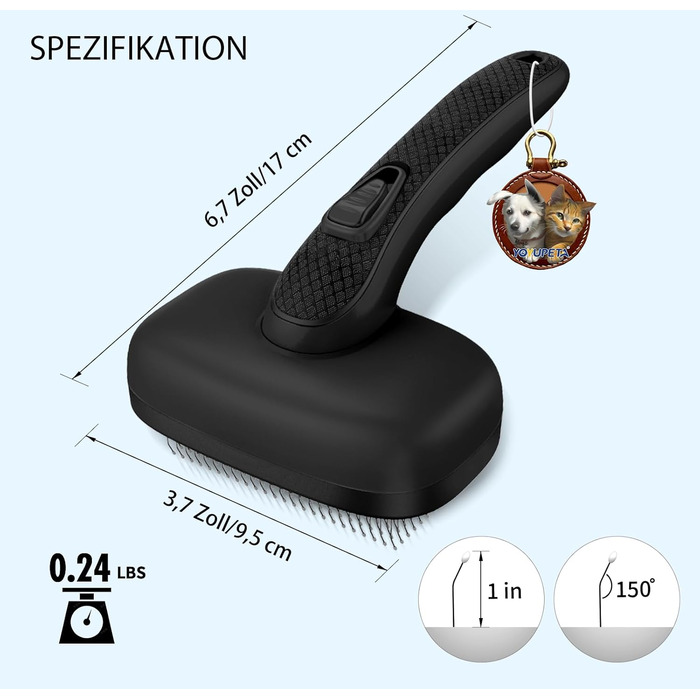 Щітка для собак та котів - самоочисна, легка у чищенні, зменшує випадання шерсті, видаляє волосся. Підходить для великих, середніх та малих тварин з довгою та короткою шерстю. Зелена (чорна, 3 шт. НОВІ)