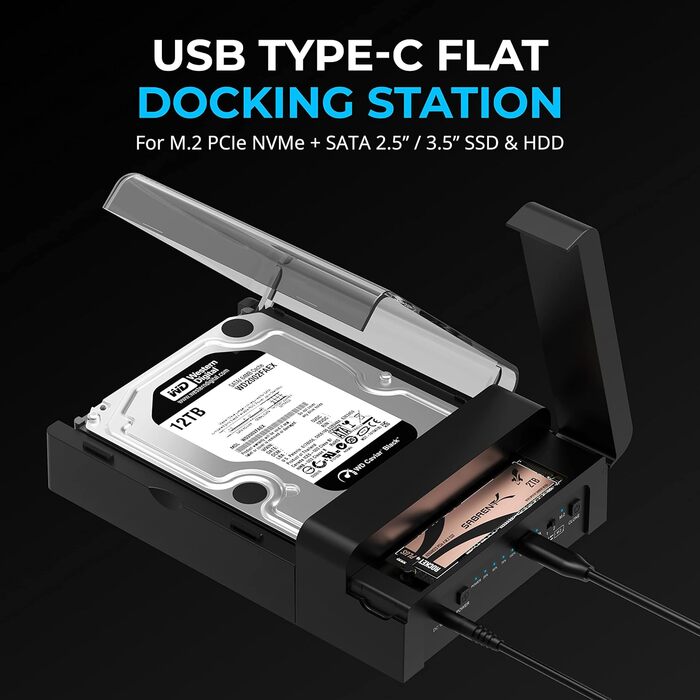 Док-станція Sabrent для HDD/SSD 2.5/3.5