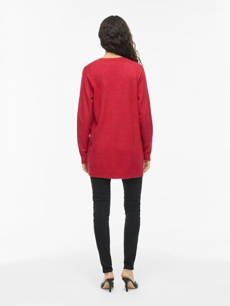 Кардиган Vila Feale VIRIL Basic Savvy Red1 (L) - жіночий в'язаний кардиган