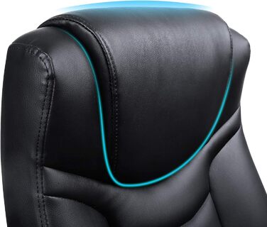 Крісло офісне SONGMICS, ергономічне, регульоване, чорне, OBG21B, 52 x 53 x 122 см