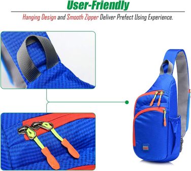 Водонепроникний рюкзак-слінг з нейлону з нагрудною кишенею для чоловіків та жінок, Gisdanchz, 36*18*9 см, в клітинку, зелений