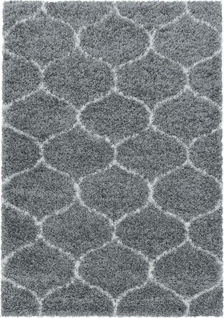 Килим HomebyHome Shaggy 160 см - високий ворс, скандинавський стиль, м'який та пухнастий. Підійде для вітальні, спальні, кухні, коридору. Розмір 120 x 170 см, сірий колір