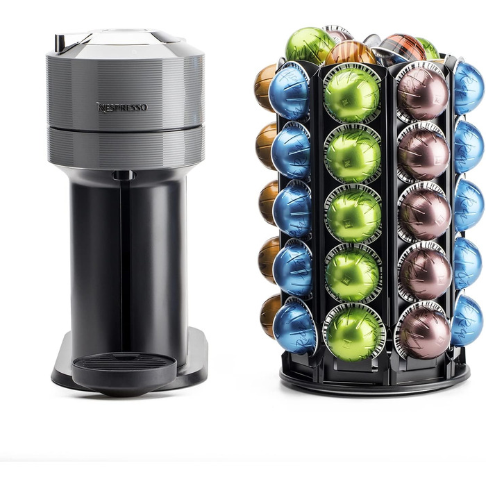 Тримач для капсул кави Bagoo Karussell для Nespresso Vertuo Line з центральним сховищем для додаткових капсул Nespresso Vertuo (40+)