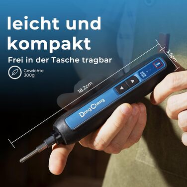 Міні акумуляторний шуруповерт DongCheng, 4V, 2000 mAh, Li-Ion, 3 положення моменту, LED, набір з 8 біт S2