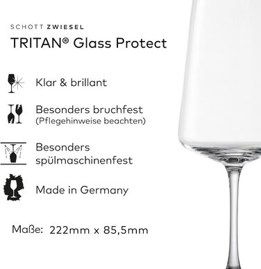 Набір келихів для білого вина Schott Zwiesel MioVino (4 шт.), німецька якість, Tritan-кристал, для посудомийної машини