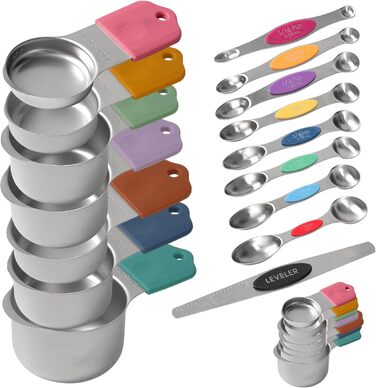 Measuring cup and spoon (colorful)