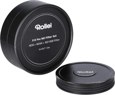 Фільтри Rollei F:X Pro ND (ND 8, ND 64, ND1000) - набір з 3 фільтрів нейтральної щільності (112 мм), розмір: 58 мм