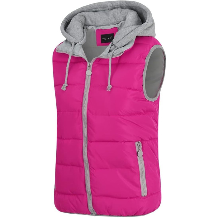 Легка зимова жилетка YOUTHUP з капюшоном для активного відпочинку та повсякденного носіння (червона, XL)