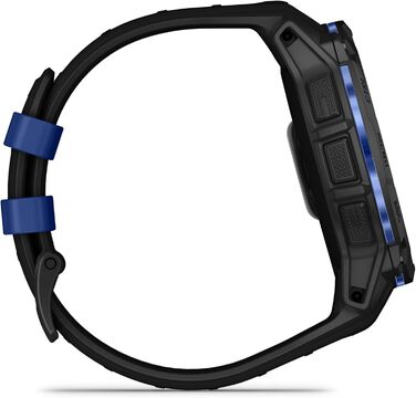 Розумний годинник Garmin Instinct 3 AMOLED: GPS, Multisport, 1.3' дисплей, до 24 днів роботи, 80+ спортивних функцій, здоров'я, LED ліхтарик (50мм, Чорний-Синій/Чорний)