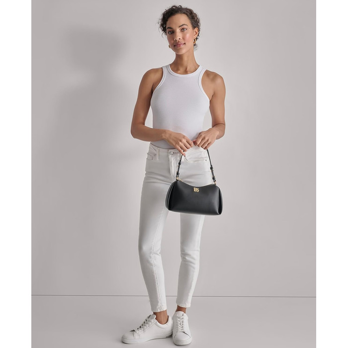 Сумка жіноча DKNY Fashion Soft Classic Tote чорно-золота повсякденна