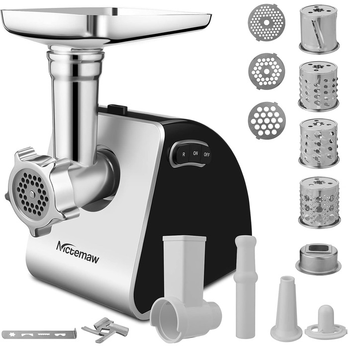 Electric Meat Grinder with Sausage Maker & Cookie Attachment - 1500W Meat & Sausage Machine