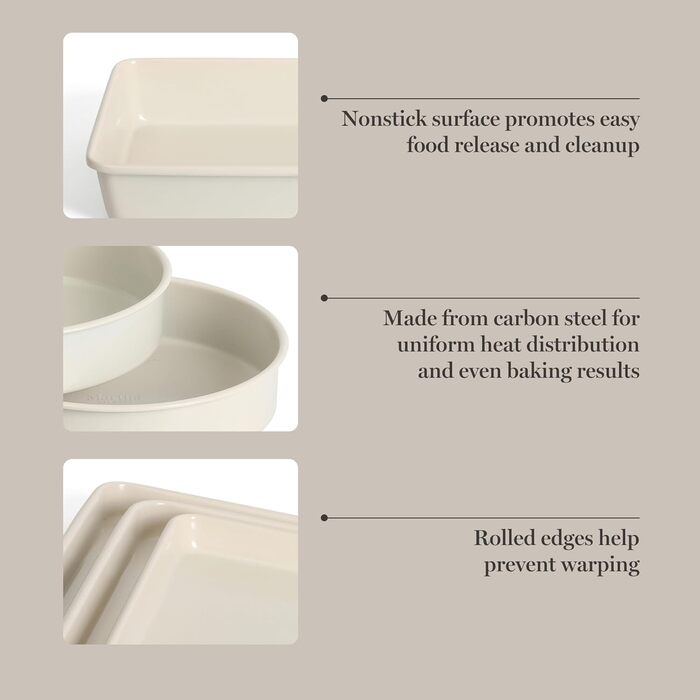Набір форм для випічки Martha Stewart Gallen, 10 шт., кераміка, антипригарне покриття, білий льон