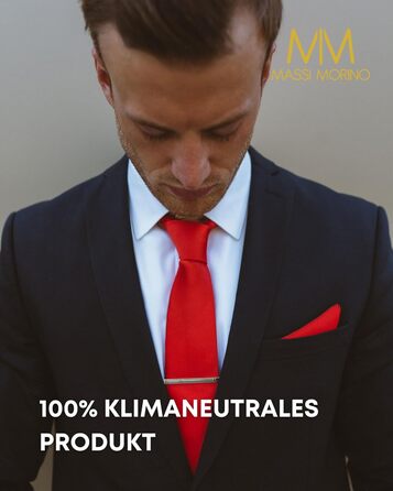 Комплект чоловічий Massi Morino: краватка, нагрудна хустка, запонки, голка для краватки, подарункова коробка - червоний колір, універсальний розмір, ідеально для весілля