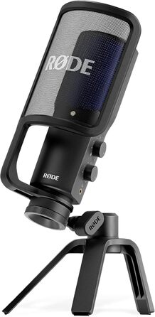 RØDE NT-USB+ Професійний USB-мікрофон для запису аудіо на комп'ютер/мобільний пристрій, чорний
