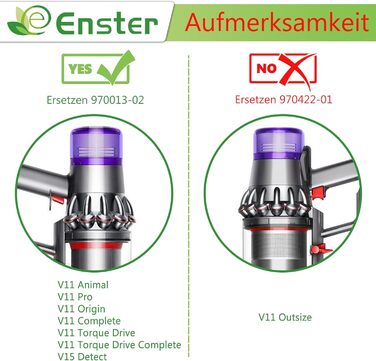 Фільтр для пилососа Dyson V11 (3 шт.) миючий, оригінал #DY-970013-02