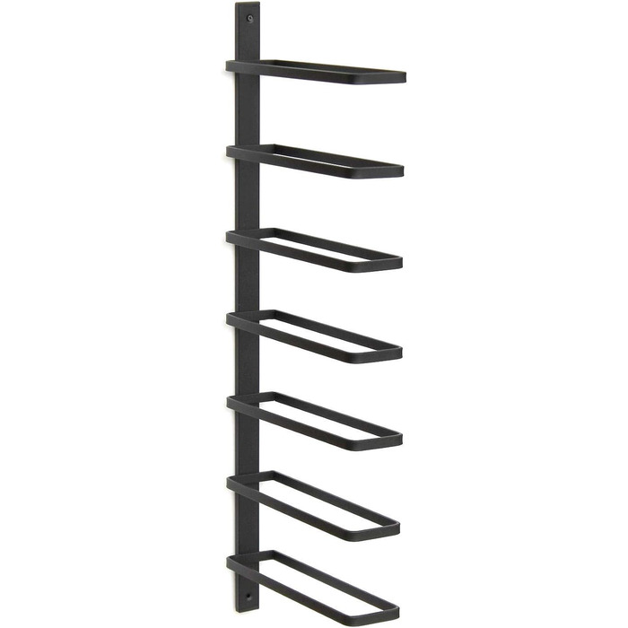 DanDiBo Wine Rack Metal Wall Black 93885 Bottle Rack Bottle Holder Wall Mount Modern Wall Holder Wall Shelf for 7 Bottles