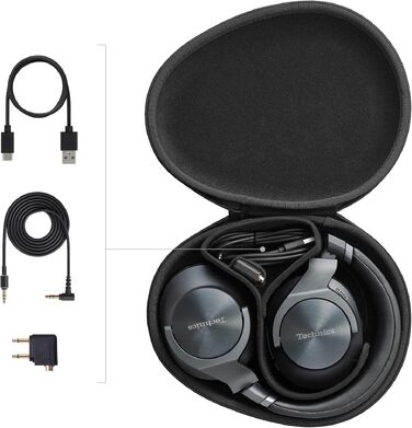 Навушники Bluetooth Technics EAH-A800E-S сріблясті з шумозаглушенням та мікрофоном, складані, бездротові