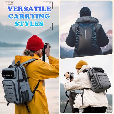 Водонепроникний рюкзак для камери FRETHIND: DSLR, SLR, дрона, об'єктивів та ноутбука (з дощовиком)