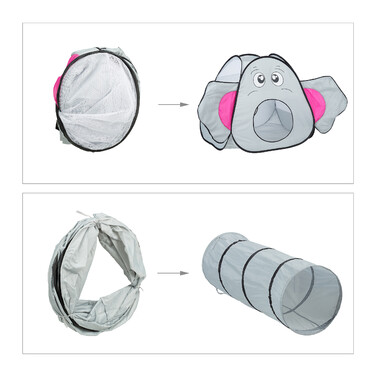 Relaxdays Pop-Up Elephant Play Tent